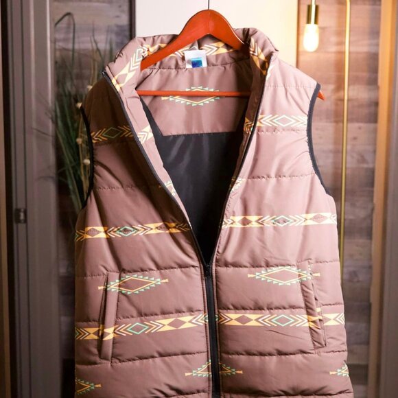 Baha Ranch Western Wear Men's Aztec Print Vest - Picture 4 of 4